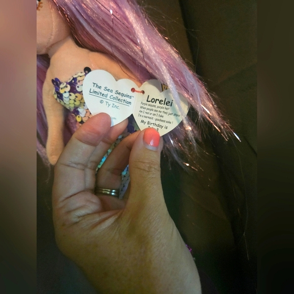 TY Sea Sequins Plush Mermaid - LORELAI (Regular Size -10 inch) - Picture 4 of 8